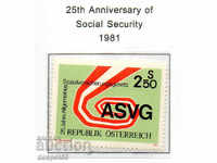 1981. Austria. 25 de ani de securitate socială (ASVG).