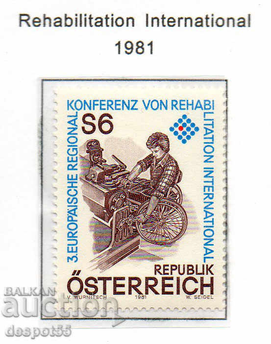1981. Австрия. Рехабилитация - Европейска конференция.