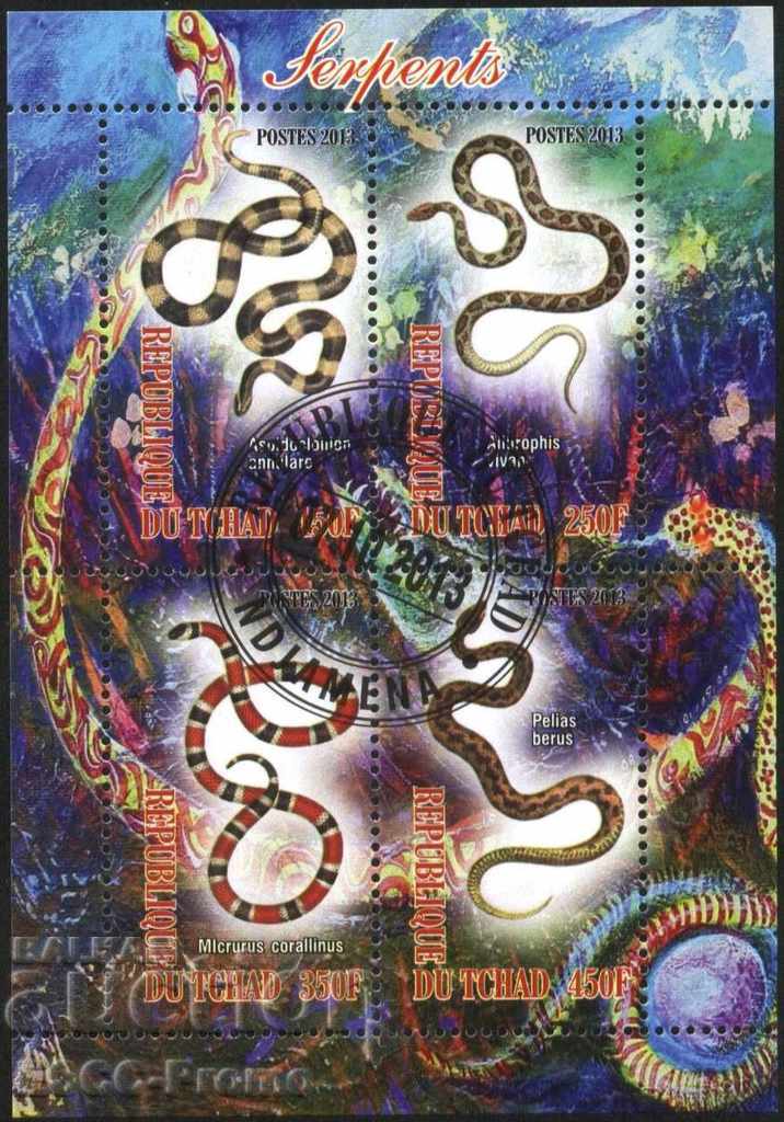 Клеймован блок   Фауна Змии 2013 от Чад