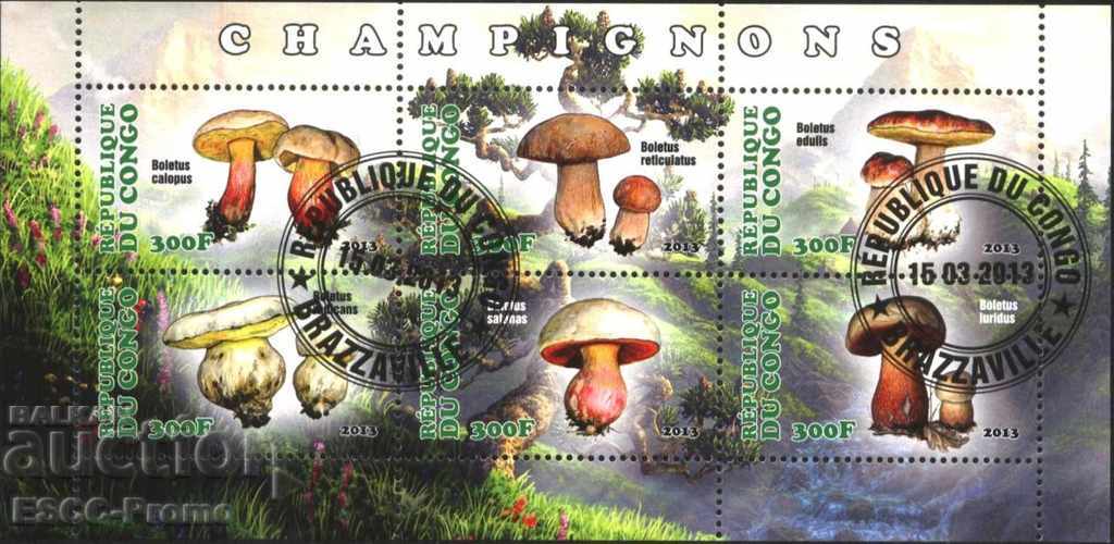 Stamped Flora Mushrooms 2013 din Congo
