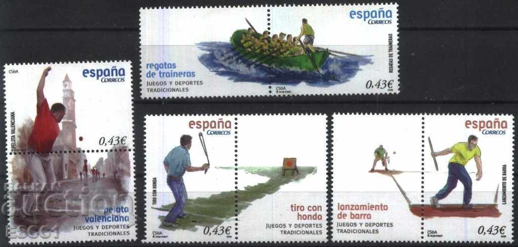 Чисти марки  Традиционни видове спорт 2008 от Испания