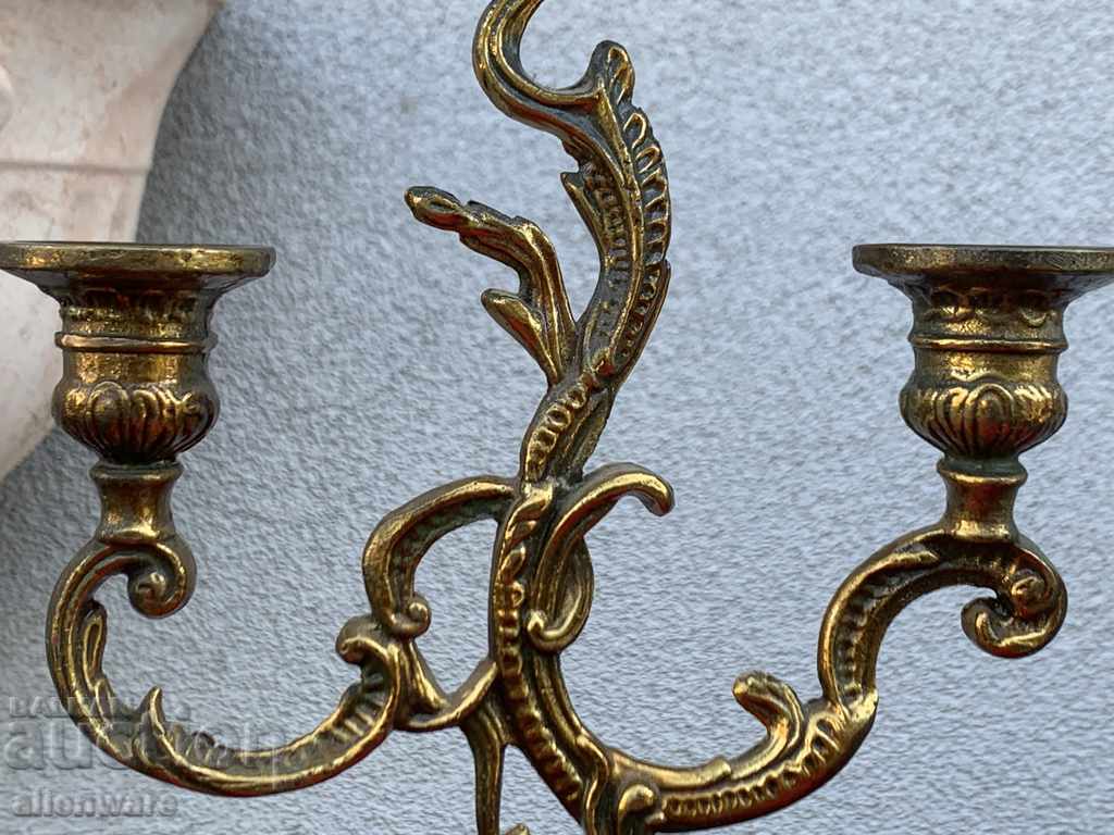 Antique bronze candlestick in Rococo style !!! with price 120.00 BGN | € 61.36 Antique bronze candlestick in Rococo style !!! with price 120.00 BGN | € 61.36
