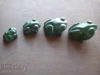 A family of 4 malachite gloveboxes