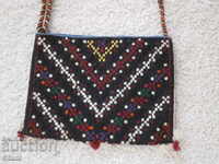 An old hand-woven wadding bag
