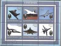 Чист  блок   Авиация Самолети Конкорд  2001 от Гвинея Бисау