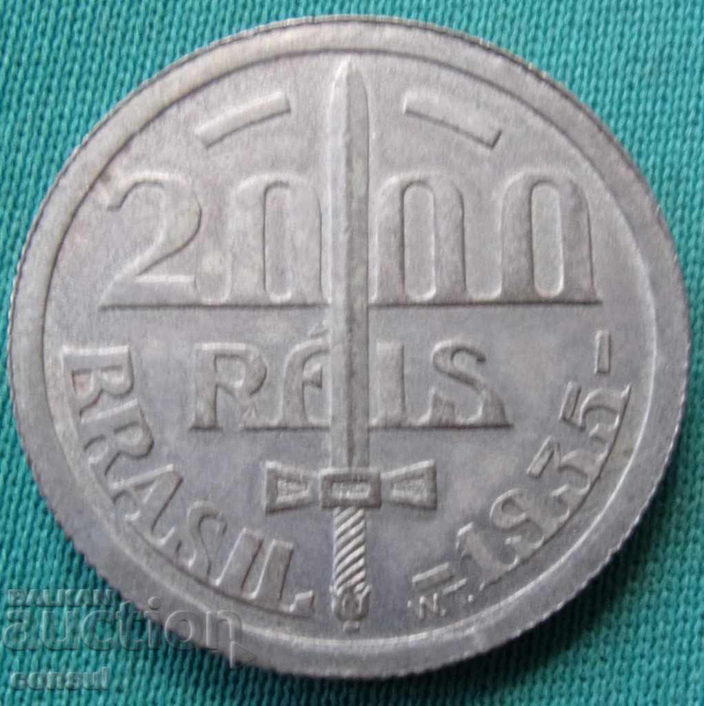 Brazil 2000 Ray 1935 Silver Rare with price € 12.27 | 24.00 BGN Brazil 2000 Ray 1935 Silver Rare with price € 12.27 | 24.00 BGN