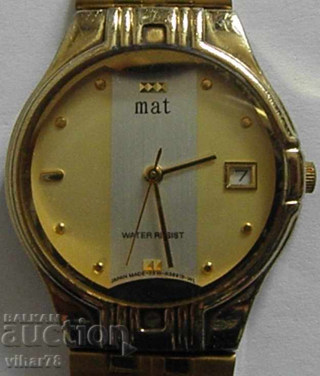 МЪЖКИ РЪЧЕН КВАРЦОВ ЧАСОВНИК МАТ
