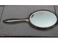 Antique silver crystal mirror