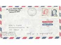 Plic de poștă - a călătorit din SUA în Berlin