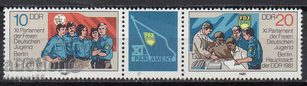 1981. GDR. Κοινοβούλιο Νεολαίας.