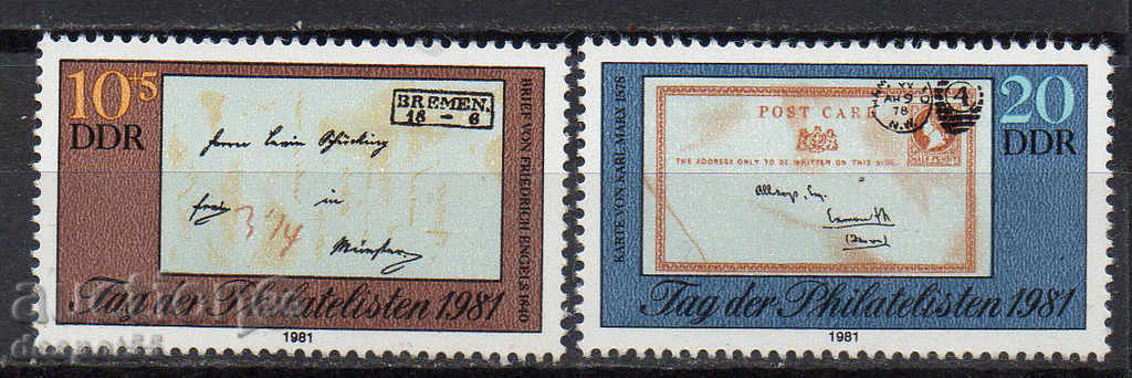 1981. GDR. Ημέρα αποστολής ταχυδρομικών αποστολών.