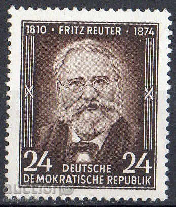 1954. GDR. 80 years since the death of Fritz Reiter, writer.