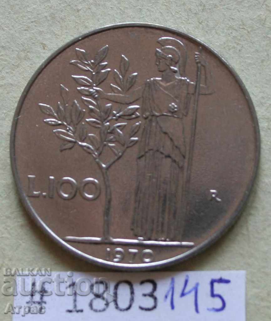 100 de lire sterline 1970 Italia - Ștampila -UNC