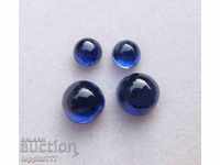 7.10 carat sapphire 4 pieces rounded caps 2 pairs