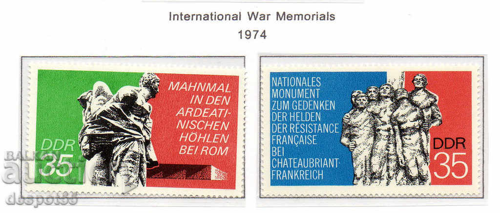 1974. GDR. Μνημεία σε αναγνώριση.
