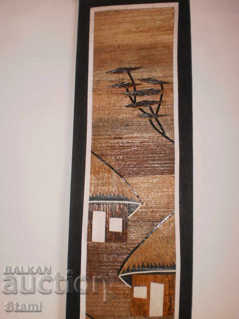 African villages-picture of banana leaf-single-4 with price 48.00 BGN | € 24.54