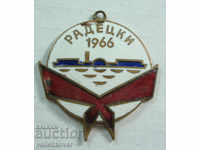 21069 Bulgaria pionier semn Ship Radetski 1966 smalț