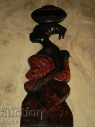 Auction Wooden woman pano with a child from Ghana-2 Auction Wooden woman pano with a child from Ghana-2