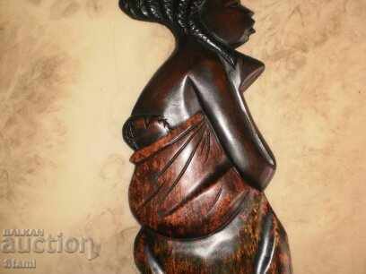 Auction Wooden woman with a girl from Ghana-4 Auction Wooden woman with a girl from Ghana-4