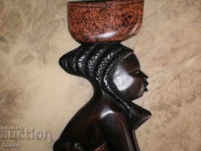 Wooden woman with a girl from Ghana-4 - 6 Wooden woman with a girl from Ghana-4 - 6