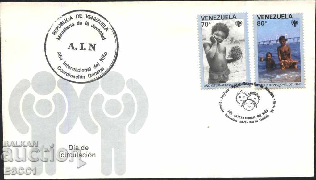 Първодневен плик  Година на детето 1979 от Венецуела