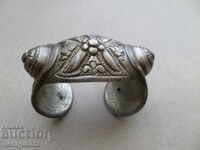 Възрожденска сребърна гривна рогатка сребро накит бижу