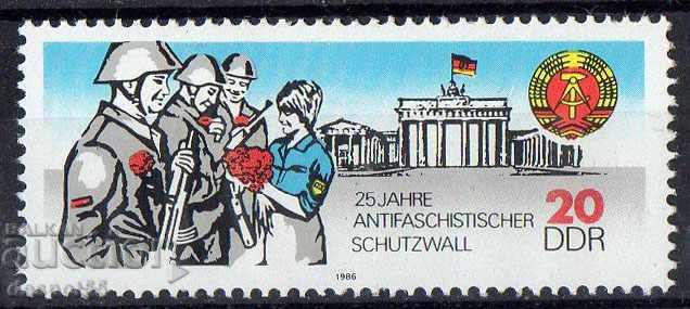 1986. ГДР. 25 г. на Берлинската стена.