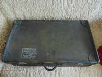 Unique antique leather suitcase