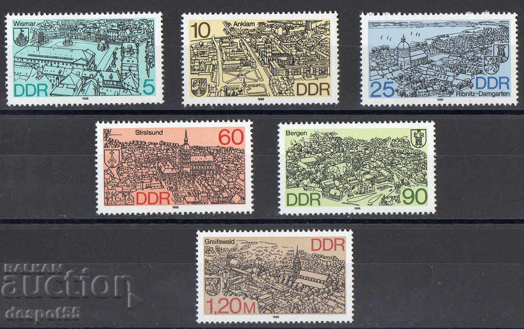 1988. GDR. capitalele regionale.