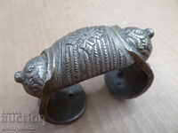 Brățară argint renaștere, tip rogață, săculeț, bijuterie, 92.1 grame