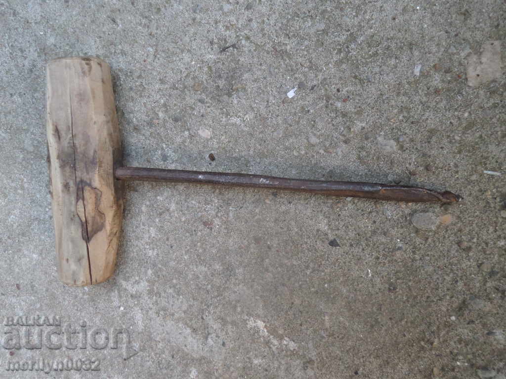 Ancient crutch, burgundy, screwdriver, wrought iron - 6 Ancient crutch, burgundy, screwdriver, wrought iron - 6
