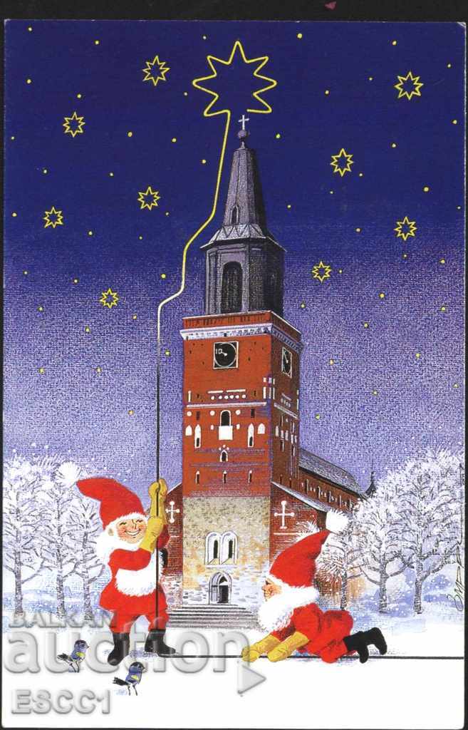 Καλά Χριστούγεννα καρτ ποστάλ από την Εσθονία ή τη