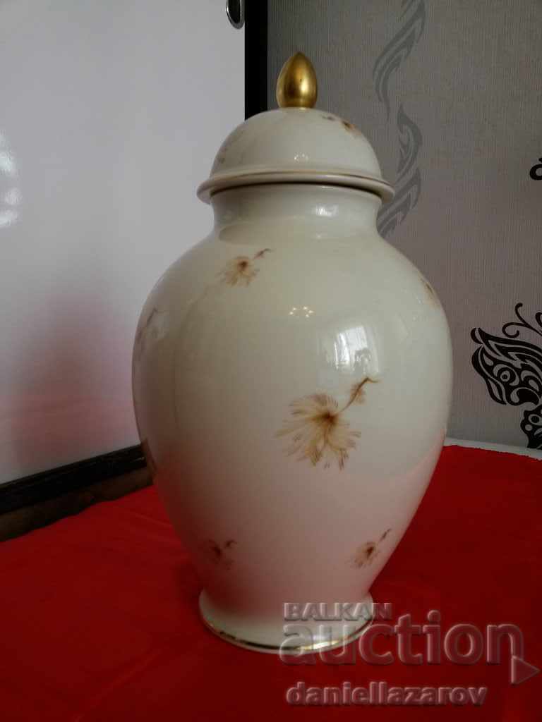 Unique Old German Porcelain URNA, Vase