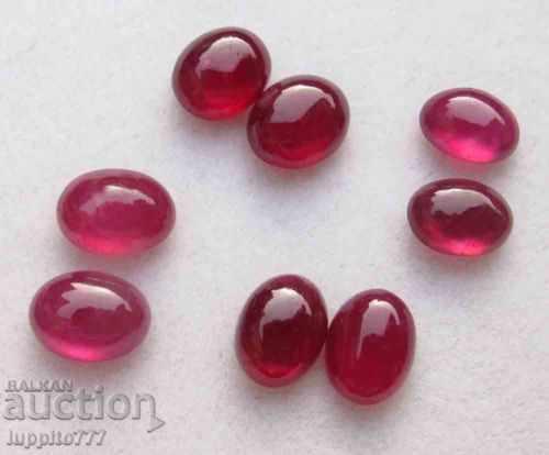 9.40 carat ruby ​​8 pieces 4-pair cab with price 699.99 BGN | € 357.90