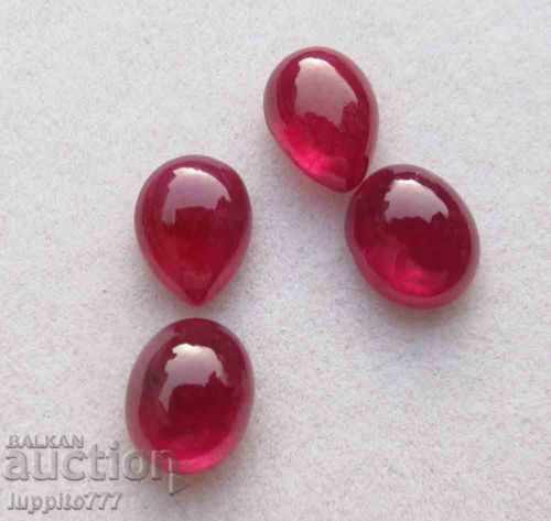 6.50 carat ruby ​​4 pieces of cabin 2 pairs