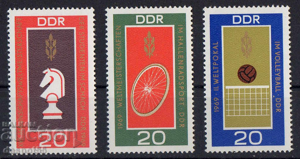 1969. GDR. Sports events in different cities.