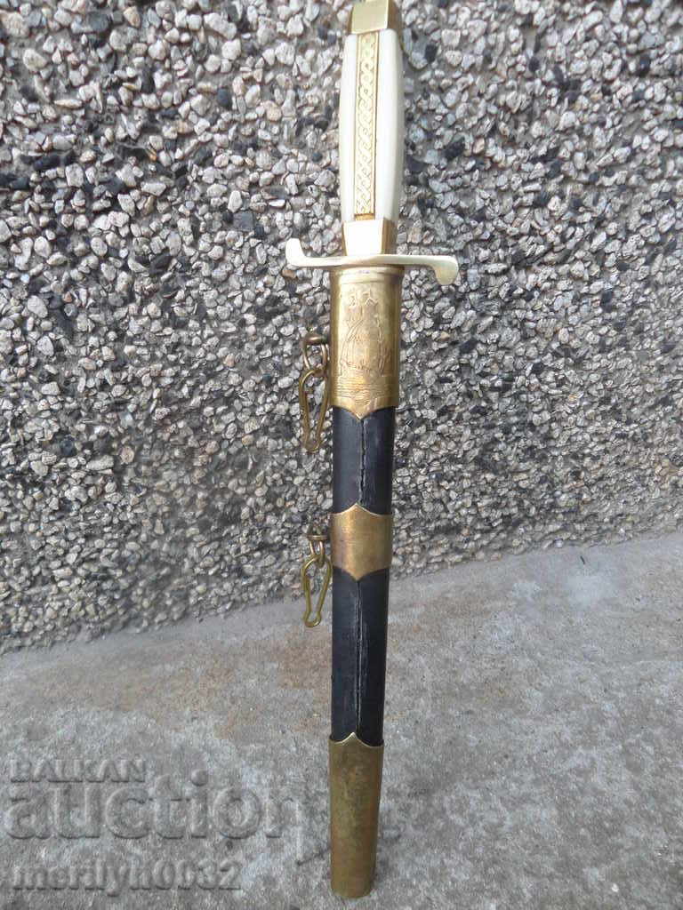 Jachetă de ofițer naval, cuțit pumnal cu mâner Navy NRB - 7 Jachetă de ofițer naval, cuțit pumnal cu mâner Navy NRB - 7