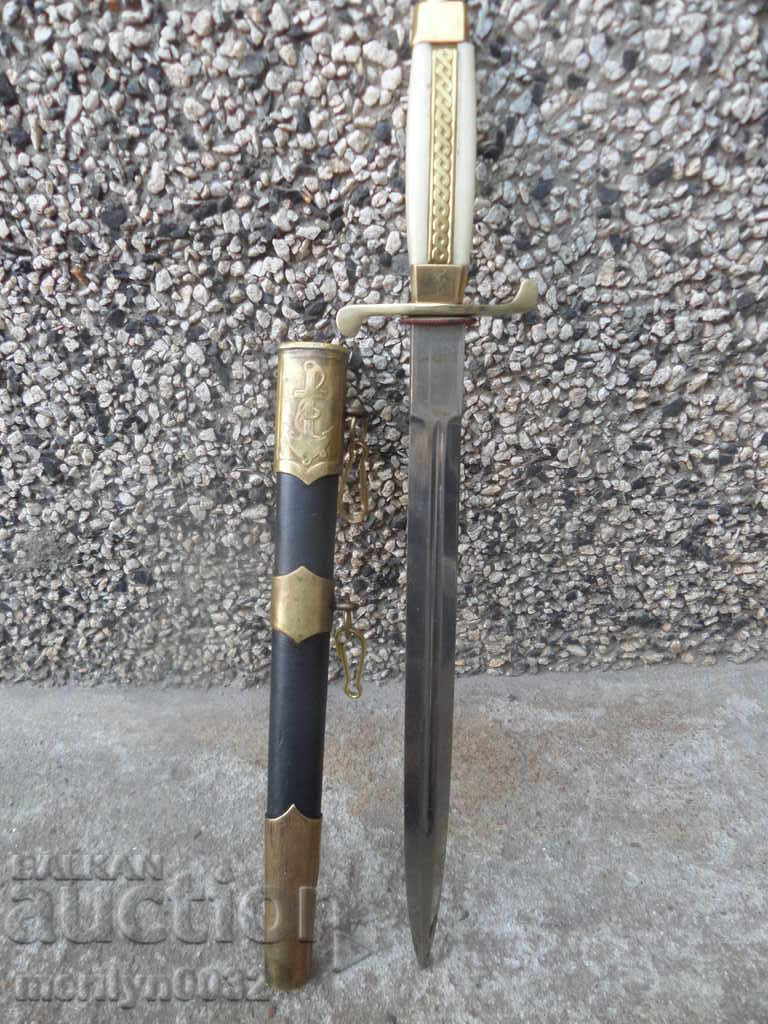 Jachetă de ofițer naval, cuțit pumnal cu mâner Navy NRB Jachetă de ofițer naval, cuțit pumnal cu mâner Navy NRB