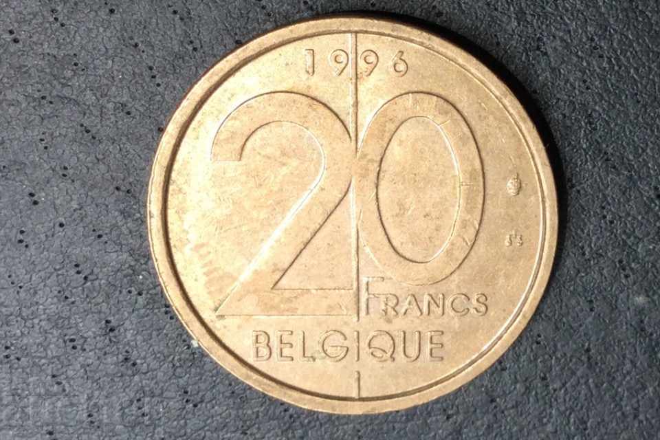 20 франка Белгия 1996