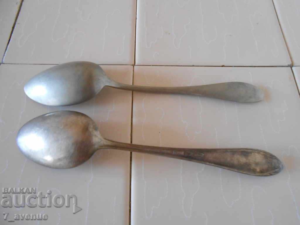 Auction Cutlery, old large massive collectible spoons 2 pieces Auction Cutlery, old large massive collectible spoons 2 pieces