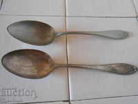 Cutlery, old large massive collectible spoons 2 pieces