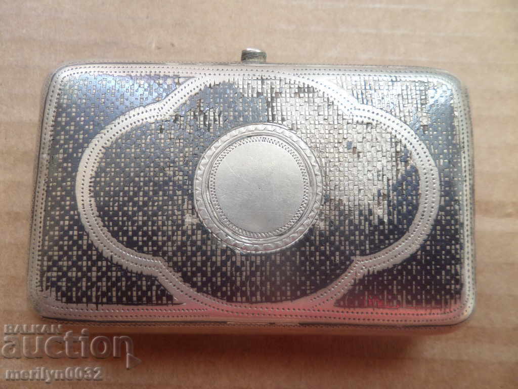Delivery of Russian tobacco box, tobacco case, silver, niello, hallmark 84, 1899 Delivery of Russian tobacco box, tobacco case, silver, niello, hallmark 84, 1899