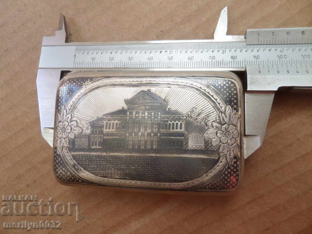 Russian tobacco box, tobacco case, silver, niello, hallmark 84, 1899 - 6 Russian tobacco box, tobacco case, silver, niello, hallmark 84, 1899 - 6