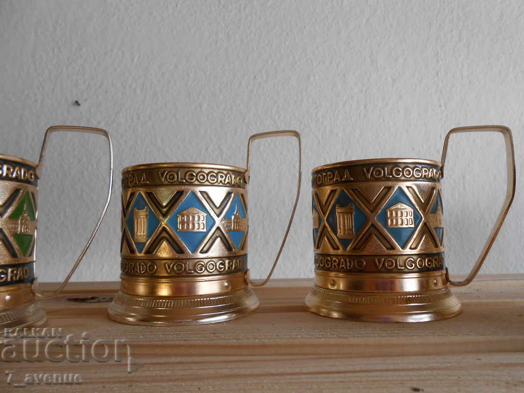 4 old Russian tea cup holders, Volgograd - 5