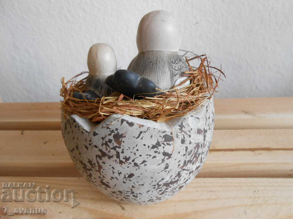 Delivery of Decoration, nest - egg with two chicks, super cute