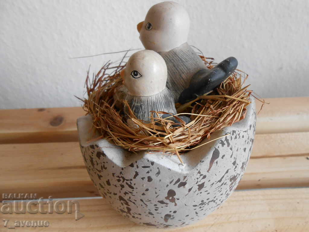 Decoration, nest - egg with two chicks, super cute - 5