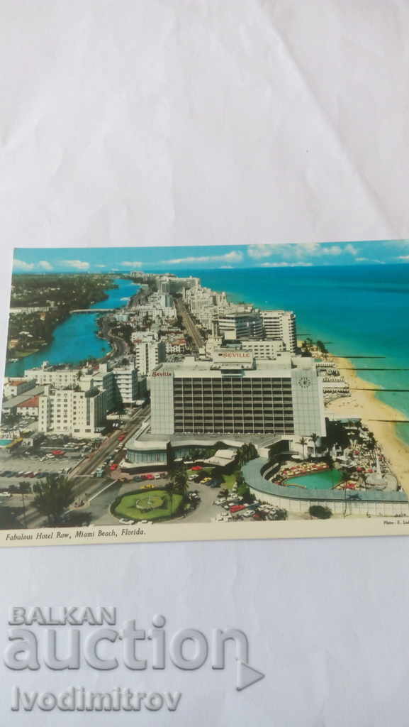 Postcard Miami Beach Florida Fabulous Hotel Row