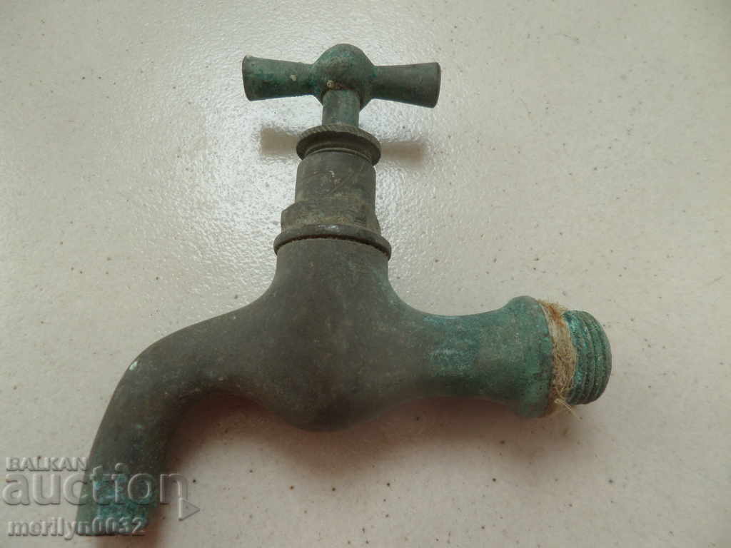 Ancient bronze crane spout pipe spout