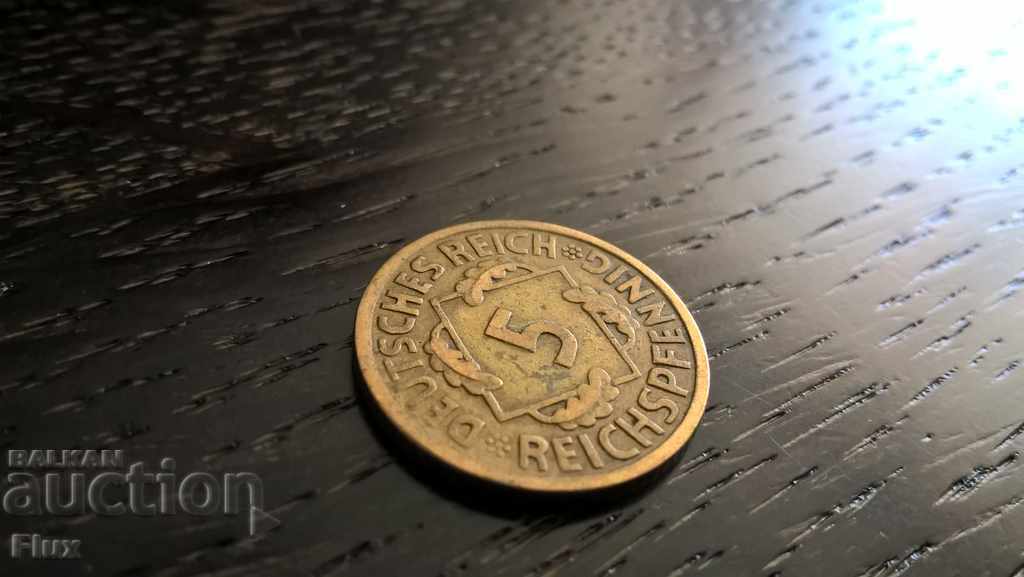 Reich Coin - Germany - 5 Pfennig | 1925; Series A