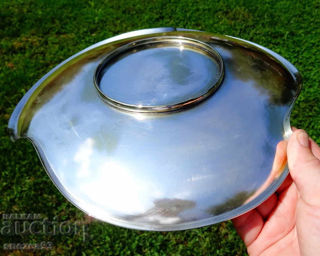 Auction Silver-plated Hoka fruit bowl, West Germany. Auction Silver-plated Hoka fruit bowl, West Germany.